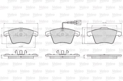 Brake Pad Set, disc brake VALEO 872746