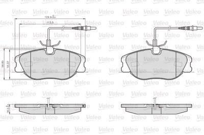 Brake Pad Set, disc brake VALEO 872801