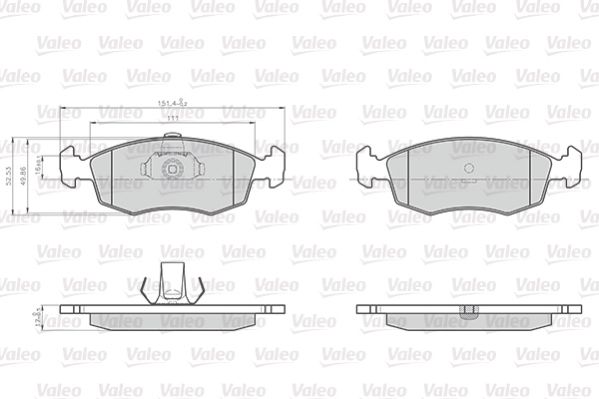 VALEO 872907 Brake Pad Set, disc brake