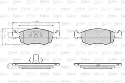 Brake Pad Set, disc brake VALEO 872907