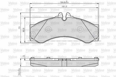 Brake Pad Set, disc brake VALEO 873153