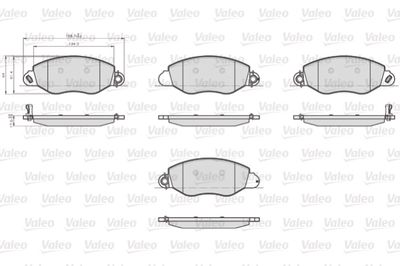 Brake Pad Set, disc brake VALEO 873577