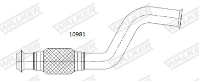 Exhaust Pipe WALKER 10981