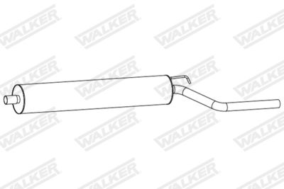 Front Muffler WALKER 25273