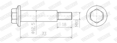 Bolt, exhaust system WALKER 83149