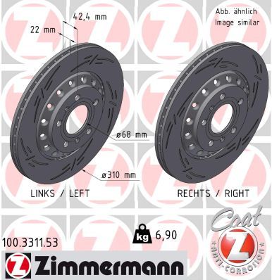 Brake Disc ZIMMERMANN 100.3311.53