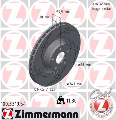 ZIMMERMANN 100.3319.54 Brake Disc