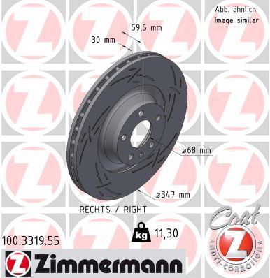 ZIMMERMANN 100.3319.55 Brake Disc