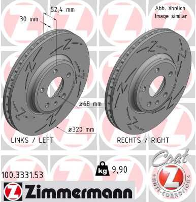 Brake Disc ZIMMERMANN 100.3331.53