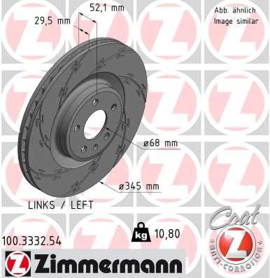 Brake Disc ZIMMERMANN 100.3332.54