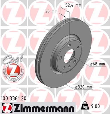 ZIMMERMANN 100.3361.20 Brake Disc