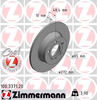 Brake Disc ZIMMERMANN 100.3371.20