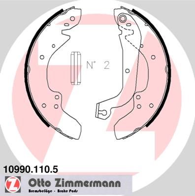 ZIMMERMANN 10990.110.5 Brake Shoe Set
