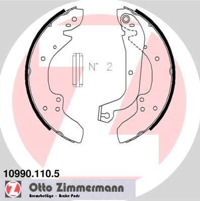 Brake Shoe Set ZIMMERMANN 10990.110.5