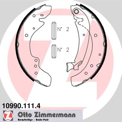 Brake Shoe Set ZIMMERMANN 10990.111.4