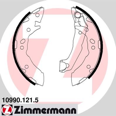 Brake Shoe Set ZIMMERMANN 10990.121.5