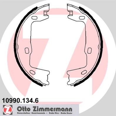 Brake Shoe Set, parking brake ZIMMERMANN 10990.134.6