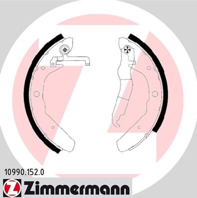ZIMMERMANN 10990.152.0 Brake Shoe Set