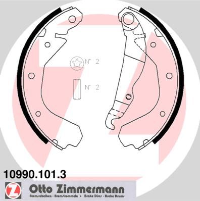 Brake Shoe Set ZIMMERMANN 10990.101.3