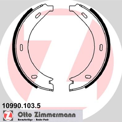 Brake Shoe Set, parking brake ZIMMERMANN 10990.103.5