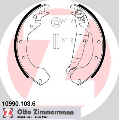 Brake Shoe Set ZIMMERMANN 10990.103.6