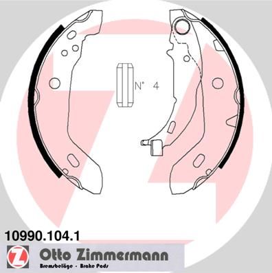 Brake Shoe Set ZIMMERMANN 10990.104.1