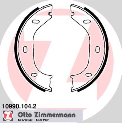 Brake Shoe Set, parking brake ZIMMERMANN 10990.104.2