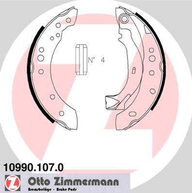 Brake Shoe Set ZIMMERMANN 10990.107.0