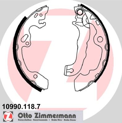 Brake Shoe Set ZIMMERMANN 10990.118.7