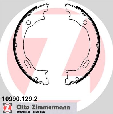 Brake Shoe Set, parking brake ZIMMERMANN 10990.129.2