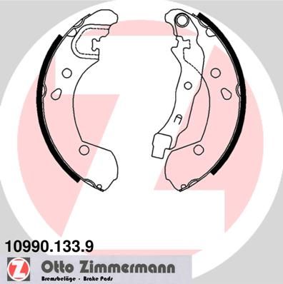 ZIMMERMANN 10990.133.9 Brake Shoe Set