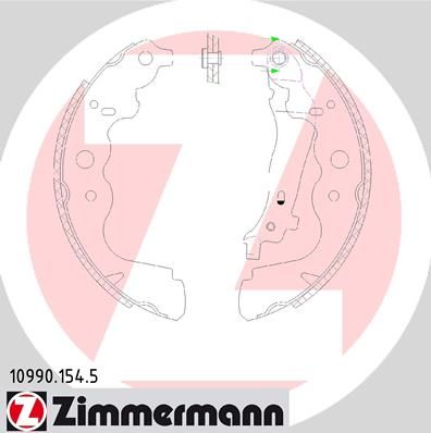 Brake Shoe Set ZIMMERMANN 10990.154.5