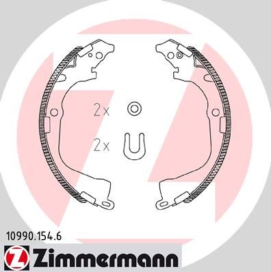 Brake Shoe Set ZIMMERMANN 10990.154.6