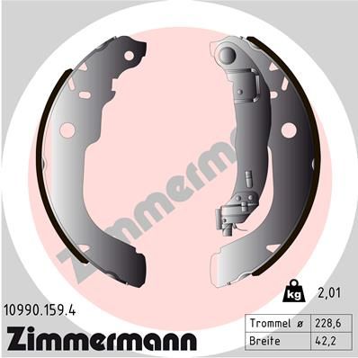 Brake Shoe Set ZIMMERMANN 10990.159.4