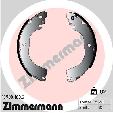 Brake Shoe Set ZIMMERMANN 10990.160.2