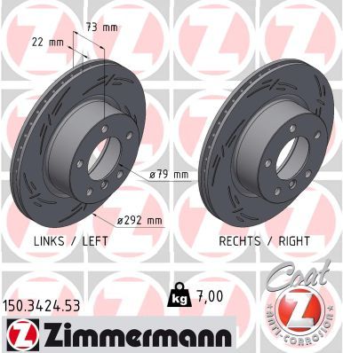 ZIMMERMANN 150.3424.53 Brake Disc