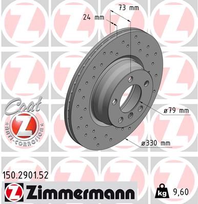 Brake Disc ZIMMERMANN 150.2901.52