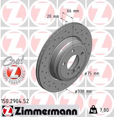 Brake Disc ZIMMERMANN 150.2904.52