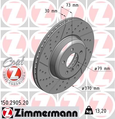 Brake Disc ZIMMERMANN 150.2905.20