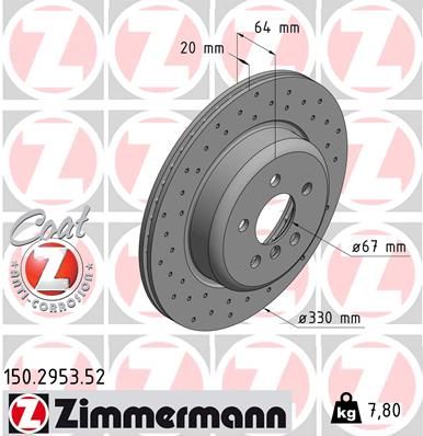 Brake Disc ZIMMERMANN 150.2953.52