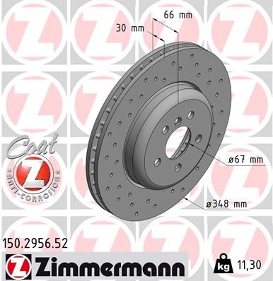 Brake Disc ZIMMERMANN 150.2956.52