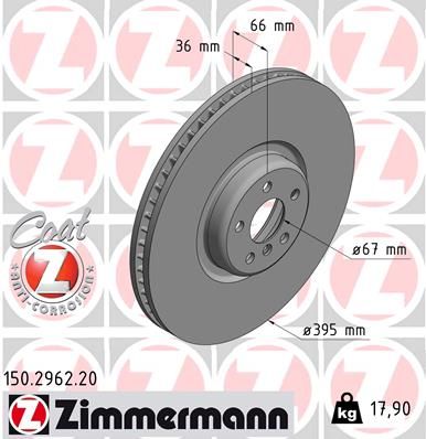 Brake Disc ZIMMERMANN 150.2962.20