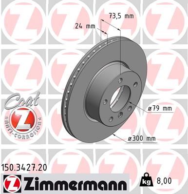 ZIMMERMANN 150.3427.20 Brake Disc