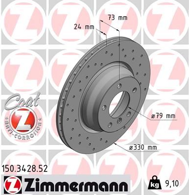 Brake Disc ZIMMERMANN 150.3428.52