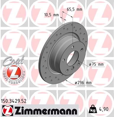 Brake Disc ZIMMERMANN 150.3429.52