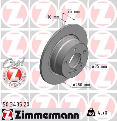 ZIMMERMANN 150.3435.20 Brake Disc