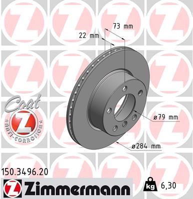 Brake Disc ZIMMERMANN 150.3496.20