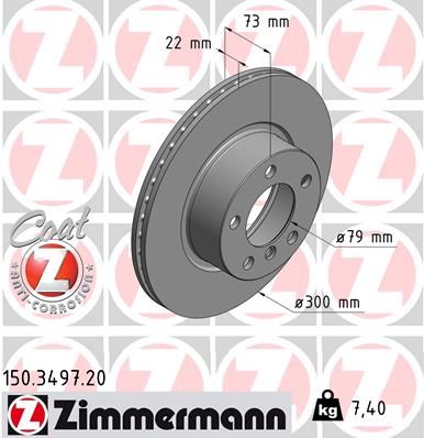 Brake Disc ZIMMERMANN 150.3497.20