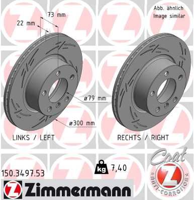 Brake Disc ZIMMERMANN 150.3497.53