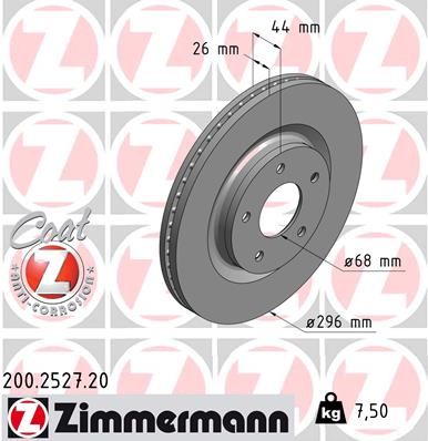 Brake Disc ZIMMERMANN 200.2527.20